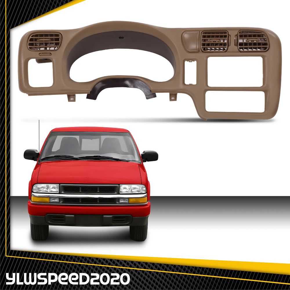 ALLGOOD Dashboard Single Din Bezel For Chevy Blazer/GMC Jimmy 98-04 – Beige Trim Cover