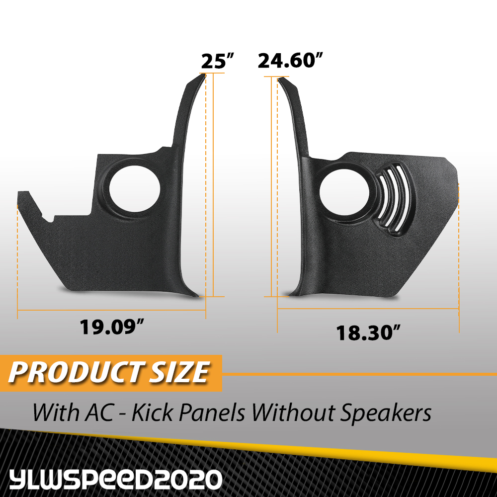 Speaker Kick Panels without Speaker Fit For 1964 Chevy Impala with